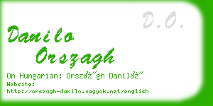 danilo orszagh business card